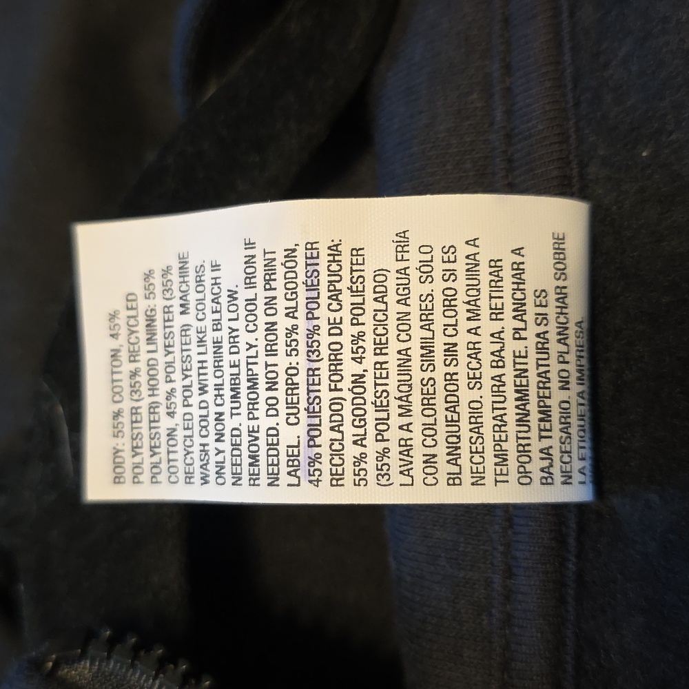 NWT All In Motion Women's Black Fleece Full Zip Hoodie Sweatshirt - Picture 10 of 10